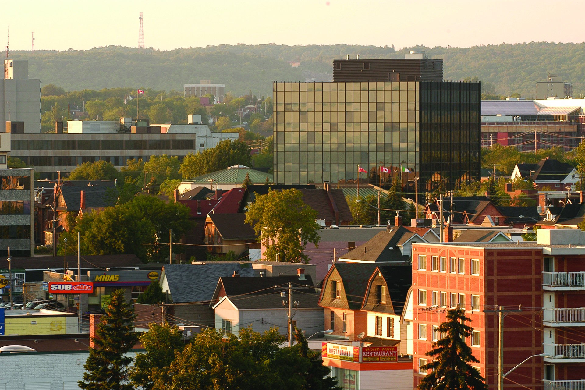 North Bay City Skyline at Sunset